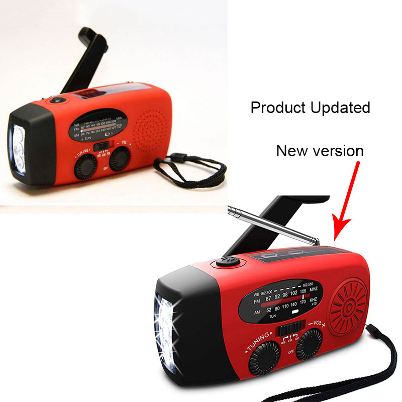 Solar Hand Crank Emergency Radio & Flashlight