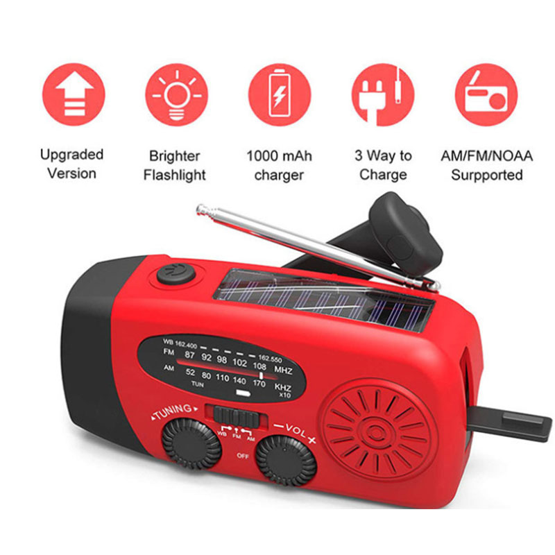 Solar Hand Crank Emergency Radio & Flashlight