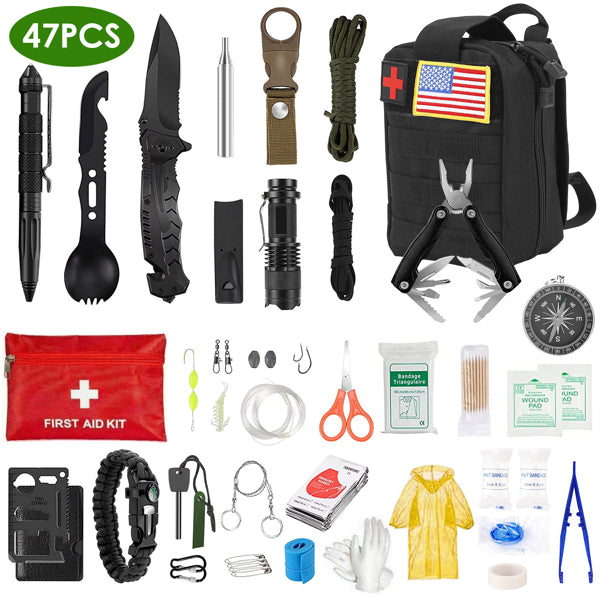 47-in-1 Emergency Survival Bag Kit