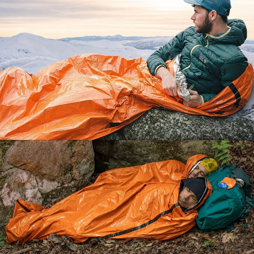 Emergency Thermal Survival Bivy Sleeping Bag - Orange