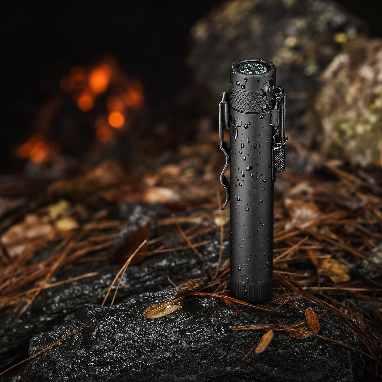 3-in-1 Survival Lighter — Compass, Flashlight & USB Rechargeable
