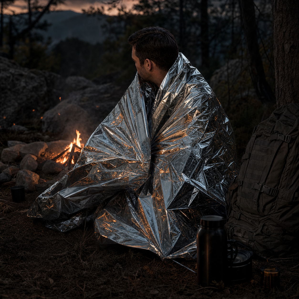 Emergency Mylar Survival Blanket — Retains 90% Body Heat