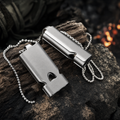 Three-Tube Emergency Survival Whistle — High-Volume Titanium